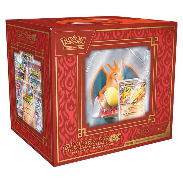 Pokémon TCG Charizard ex Super-Premium Collection boxed set with Charizard display figure and foil promo card