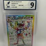 Cinderace ex 157/142 RKT 9 – front of exact graded card
