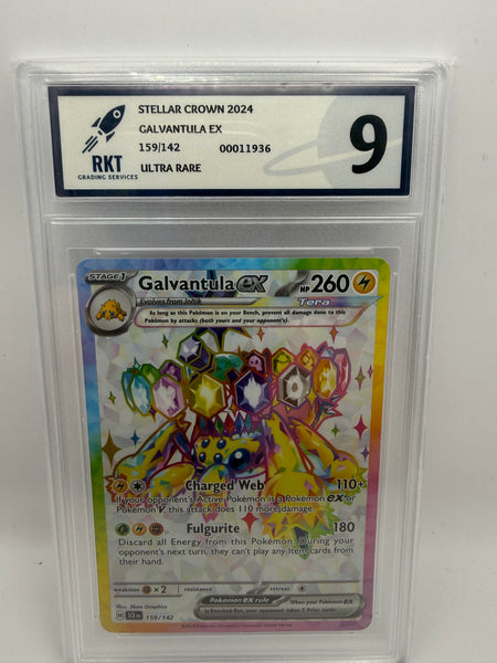 Galvantula ex 159/142 RKT 9 – front of exact graded card