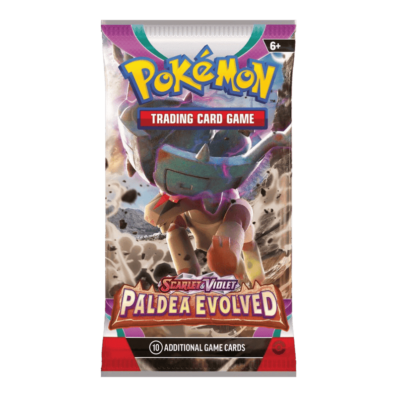 Paldea Evolved English booster pack; artwork may vary