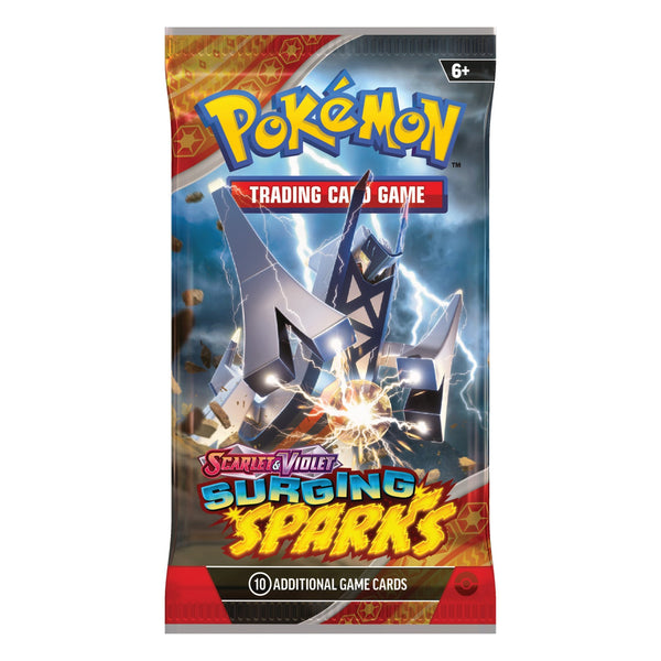 Surging Sparks English booster pack; artwork may vary